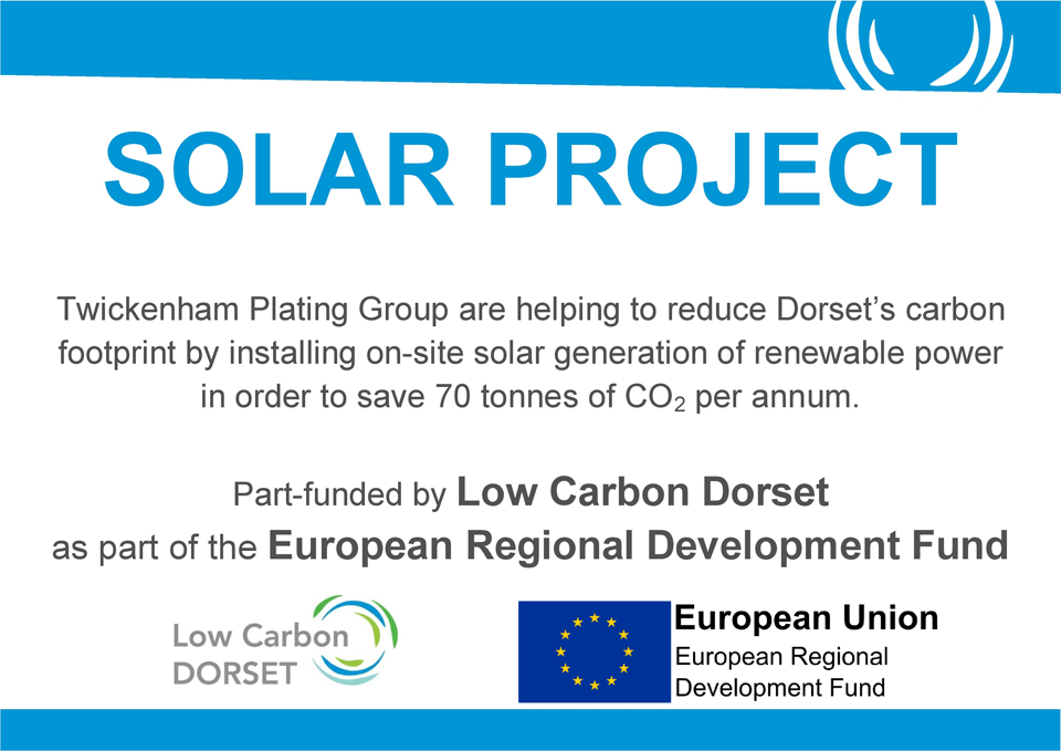 SOLAR PROJECT - TPG helping to reduce Dorset's carbon footprint